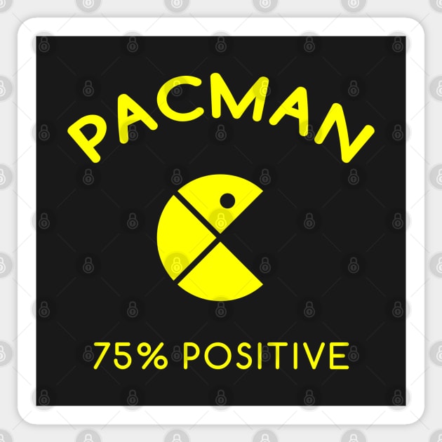 Pacman - 75 percent positive Sticker by Florin Tenica